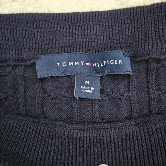 Tommy Hilfiger Blue Cable Knit Sweater - Picture 2 of 7